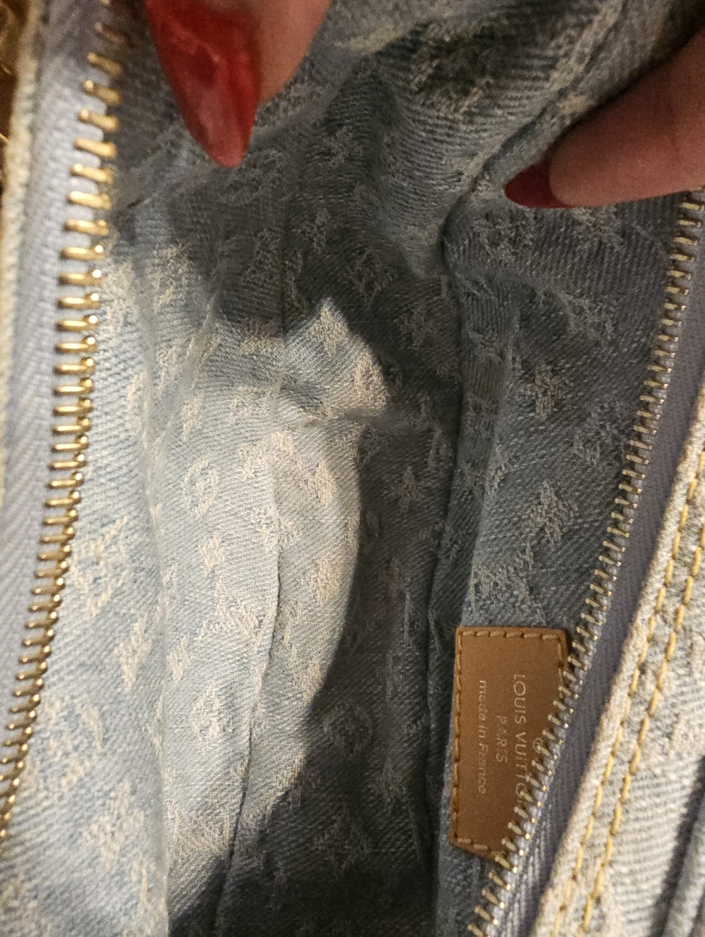 Denim Loop Monogram Hobo Bag - Picture 10 of 12